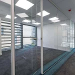 Office-space-design-with-framed-glass-door-glass-partitions-screen-4
