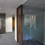 Office-space-design-with-solid-doors-glass-partitions-1